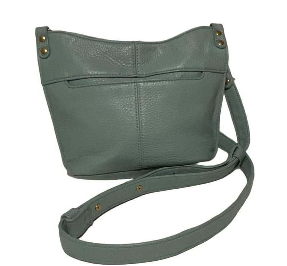 HOBO International Seafoam Mint Green Leather Pier Crossbody Mini Bag Organizer